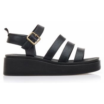 flatforms μαύρα δερματίνη με πολλαπλά σε προσφορά