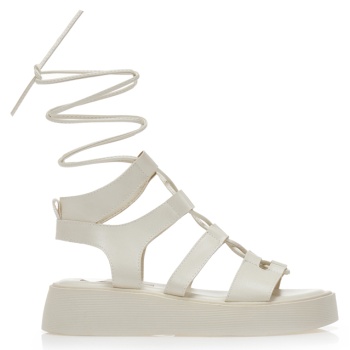 flatforms μπεζ δερματίνη με ιδιαίτερο σε προσφορά