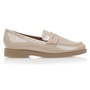 μοκασίνια μπεζ λουστρίνι μπεζ σε προσφορά
