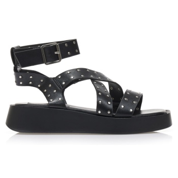 flatforms μαύρα δερματίνη με χρυσά σε προσφορά