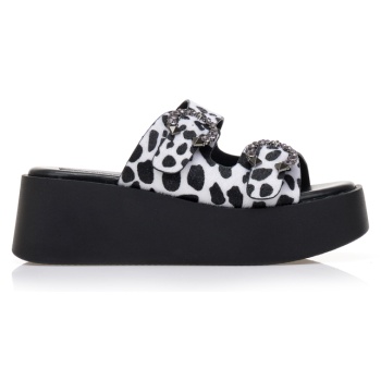 flatforms animal print σουέτ με στρας σε προσφορά