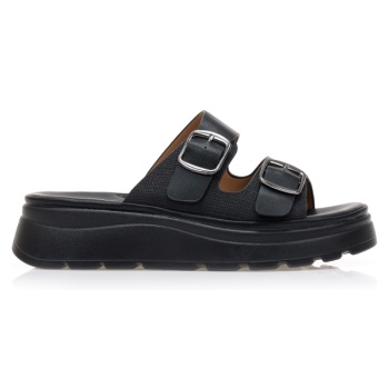 flatforms μαύρα δερματίνη με σε προσφορά