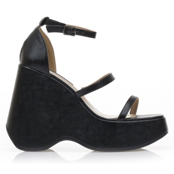 πλατφόρμες μαύρες δερματίνη μαυρο σε προσφορά