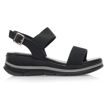 flatforms μαύρα δερματίνη με λουράκι σε προσφορά