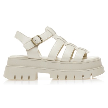 flatforms μπεζ δερματίνη με πολλαπλά σε προσφορά