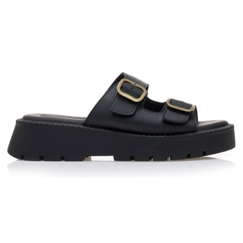 flatforms μαύρα δερματίνη με σε προσφορά