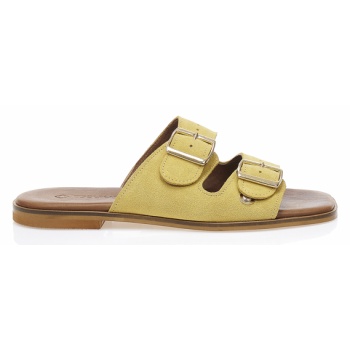δερμάτινα σανδάλια χειροποίητα κίτρινα σε προσφορά