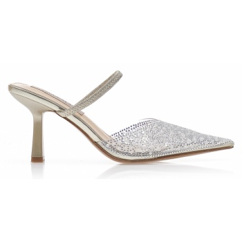 γόβες mules χρυσές δερματίνη με σε προσφορά