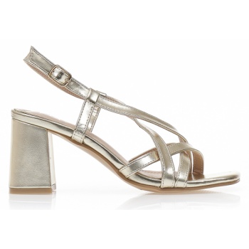 πέδιλα χρυσά δερματίνη με χιαστί σε προσφορά