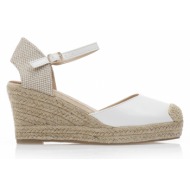  εσπαντρίγιες πλατφόρμες λευκές δερματίνη λευκο