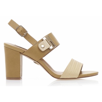 πέδιλα μπεζ δερματίνη με ακράφα μπεζ σε προσφορά