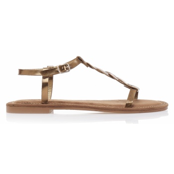 σανδάλια μπρονζέ σουέτ με ιδιαίτερη σε προσφορά