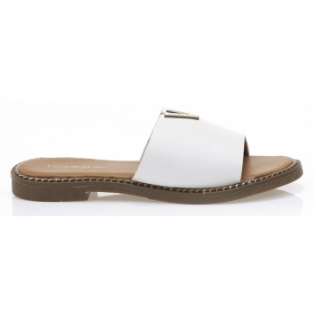 σανδάλια λευκά δερματίνη με χρυσή σε προσφορά