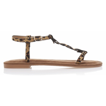 σανδάλια animal print σουέτ με σε προσφορά