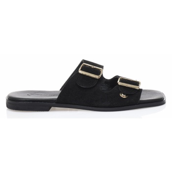 δερμάτινα σανδάλια χειροποίητα μαύρα με σε προσφορά