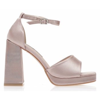 πέδιλα μπρονζέ σατέν με φιάπα μπρονζε σε προσφορά