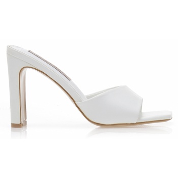 mules λευκά δερματίνη με ιδιαίτερο σε προσφορά