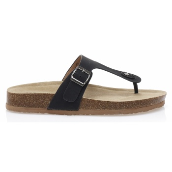 σανδάλια μαύρα δερματίνη μαυρο σε προσφορά