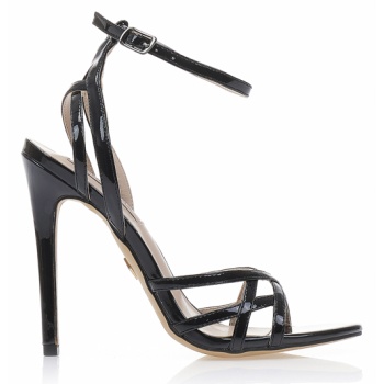 πέδιλα μαύρα μεταλλιζέ λουστρίνι με σε προσφορά