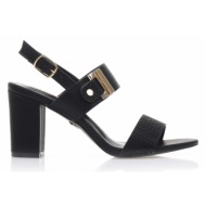  πέδιλα μαύρα δερματίνη με ακράφα μαυρο