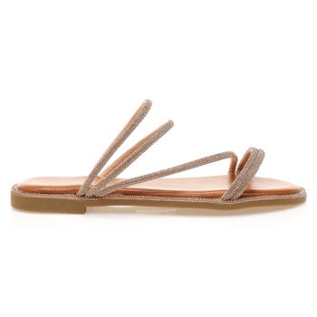 σανδάλια μπρονζέ δερματίνη με πολλαπλά σε προσφορά