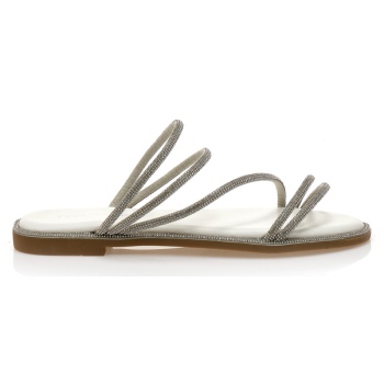 σανδάλια λευκά δερματίνη με πολλαπλά σε προσφορά