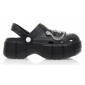 παντόφλες σαμπό μαύρες λάστιχο με σε προσφορά