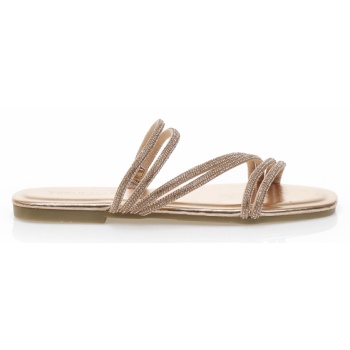 σανδάλια μπρονζέ δερματίνη με πολλαπλά σε προσφορά