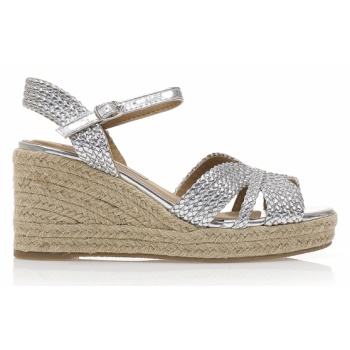 εσπαντρίγιες πλατφόρμες ασημί δερματίνη σε προσφορά