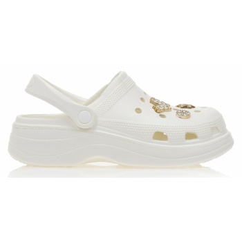 παντόφλες σαμπό λευκές λάστιχο με σε προσφορά