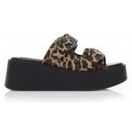 flatforms μπεζ με καφέ σ...