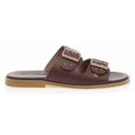  δερμάτινα σανδάλια χειροποίητα καφέ με ρυθμιζόμενη φάσα καφε