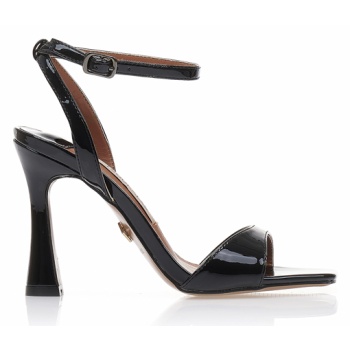 πέδιλα μαύρα λουστρίνι με ιδιαίτερο