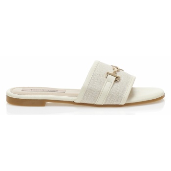 σανδάλια μπεζ δερματίνη και υφασμάτινα σε προσφορά