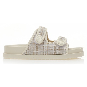 flatforms μπεζ σουέτ με καρό σχέδιο και σε προσφορά