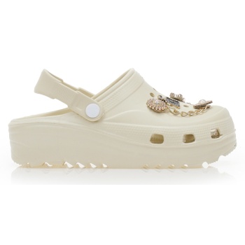 παντόφλες σαμπό ερκού λάστιχο με χρυσά σε προσφορά