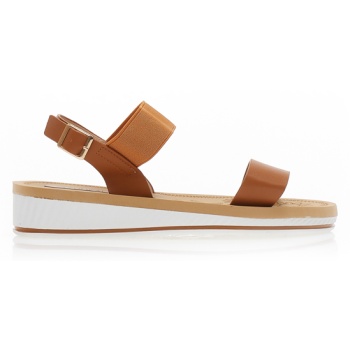 σανδάλια κάμελ δερματίνη με λάστιχο σε προσφορά