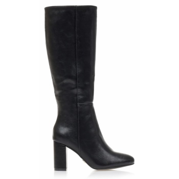 μπότες μαύρες δερματίνη με στρογγυλό σε προσφορά