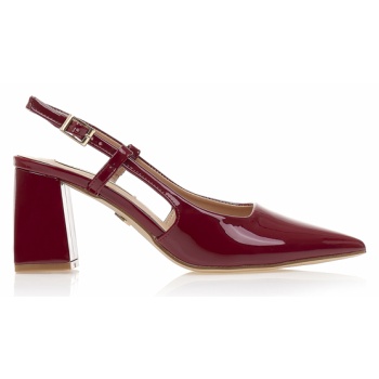 γόβες mules μπορντό λουστρίνι μπορντο σε προσφορά