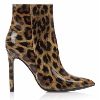 μποτάκια animal print λουστρίνι μυτερά σε προσφορά