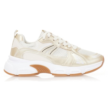 αθλητικά μπεζ υφασμάτινα με χρυσές σε προσφορά