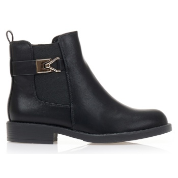 μποτάκια μαύρα δερματίνη με χαμηλό σε προσφορά