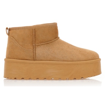 μποτάκια κάμελ σουέτ δίπατα καμελ σε προσφορά