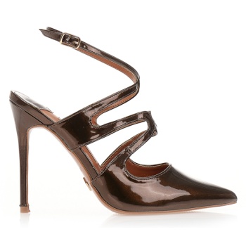 γόβες mules μπρονζέ λουστρίνι με σε προσφορά