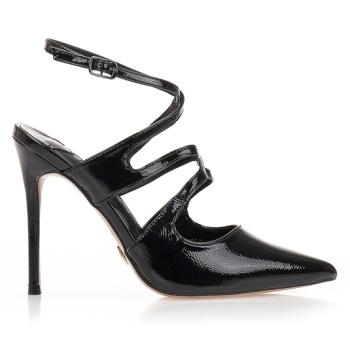 γόβες mules μαύρο λουστρίνι με σε προσφορά