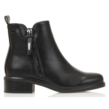 μποτάκια μαύρα δερματίνη με μεταλική σε προσφορά