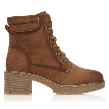 αρβυλάκια κάμελ σουέτ με χοντρό τακούνι σε προσφορά