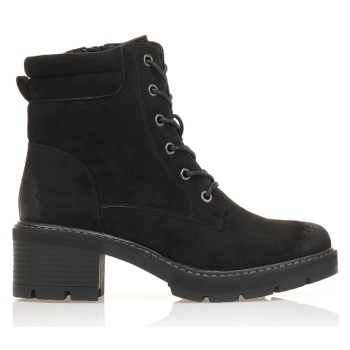 αρβυλάκια μαύρα σουέτ με χοντρό τακούνι σε προσφορά