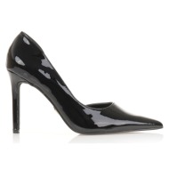  γόβες μαύρες λουστρίνι με ιδιαίτερο άνοιγμα μαυρο