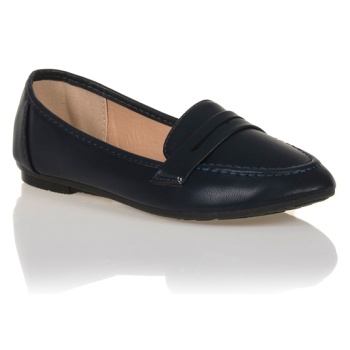 μοκασίνια μπλε δερματίνη με φάσα μπλε σε προσφορά